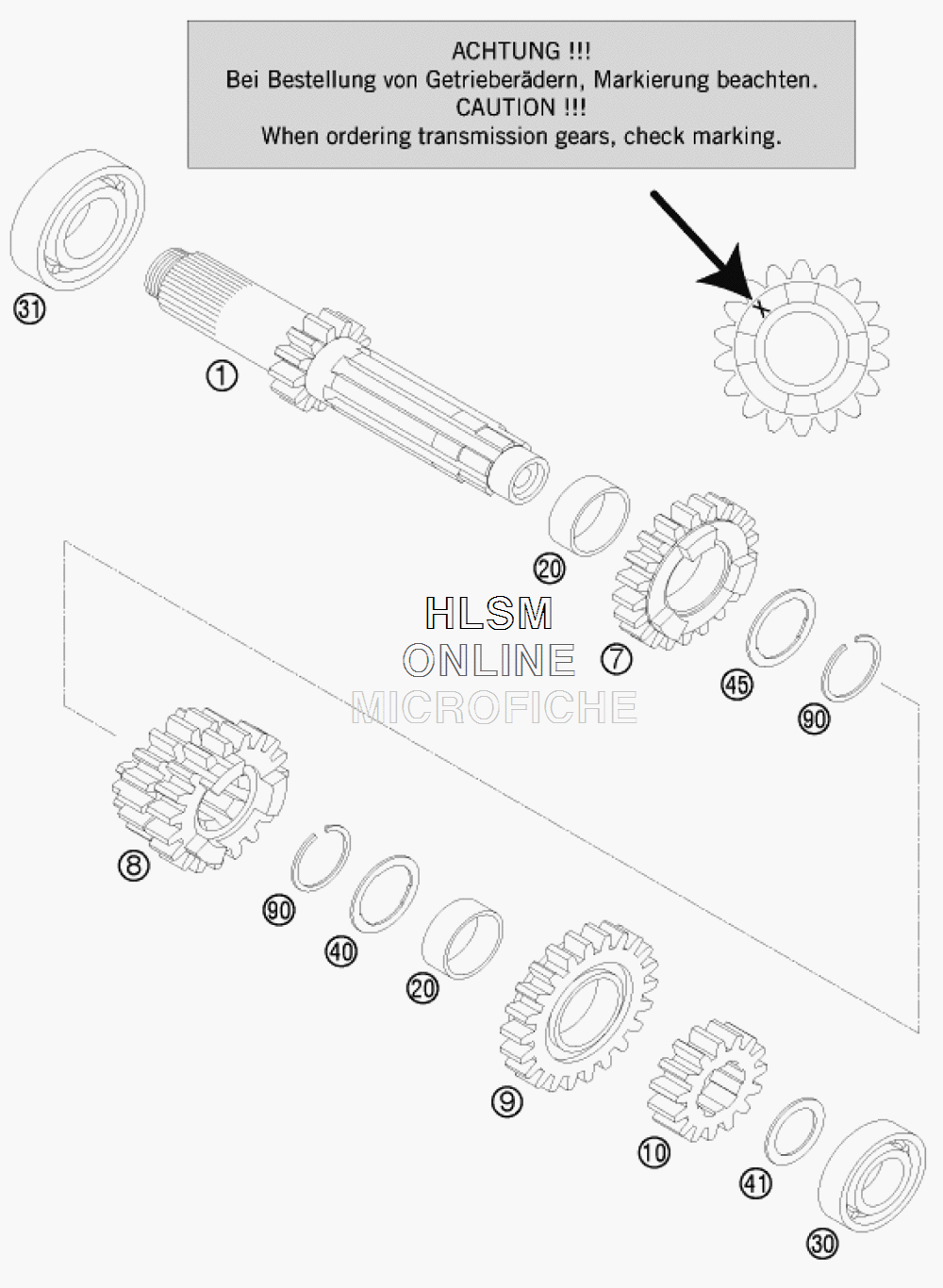 IDLE GEAR 6TH G. 6S22H SX 06 50333009500
