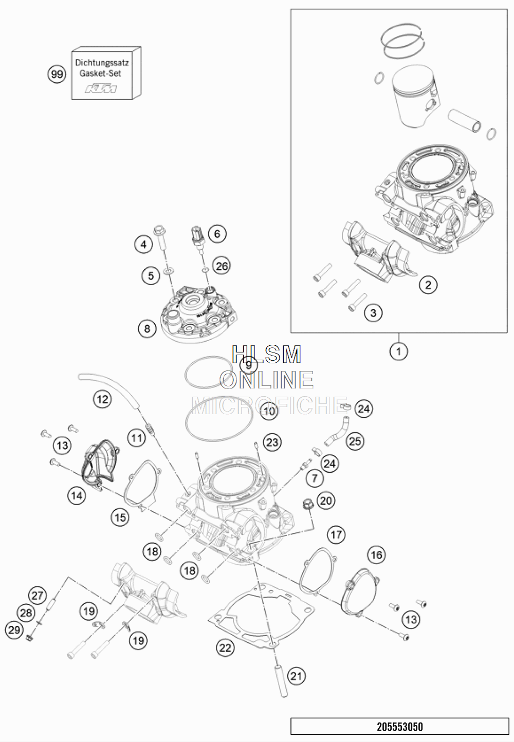 GASKET CONTROL COVER, RIGHT 55537008000