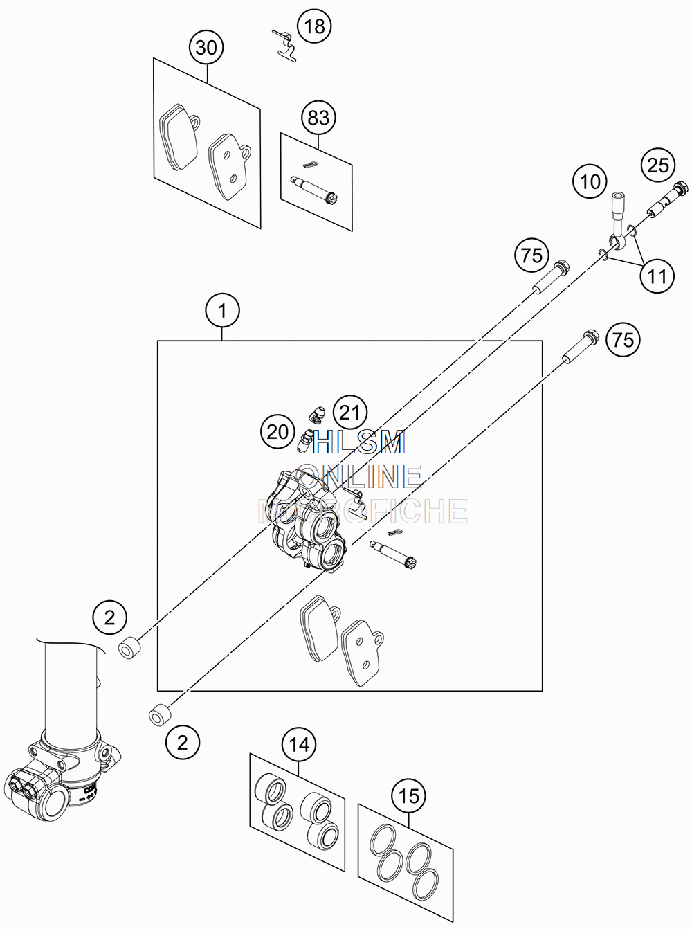SPACER SLEEVE F. BRAKE FRONT   70013098050